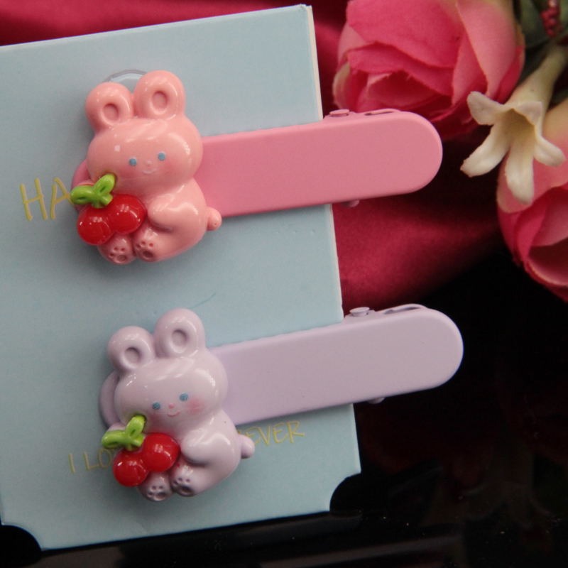 儿童发夹可爱小兔子卡通中小童女宝宝刘海边夹整理碎发卡头饰韩国