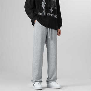 120CM宽松直筒拖地长裤 运动裤 子 男加长版 秋冬195高个子浅灰卫裤