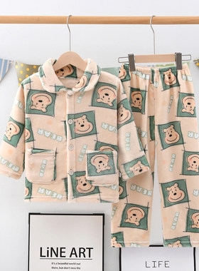 法兰绒家居服聚酯纤维卡通春秋