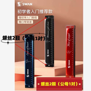 口琴螺丝天鹅24孔10孔28孔口琴盖板螺丝配件复音重音口琴2边螺丝