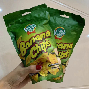 fresh 3包 菲律宾香蕉片lucky Chips零食0脂肪100g 包邮 Banana