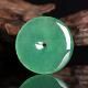 缅甸天然翡翠A货平安扣玉石玉扣挂件 冰透浅绿翡翠平安扣吊坠