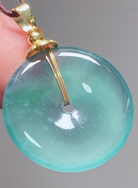 天然翡翠A货平安扣玉石玉扣挂件
