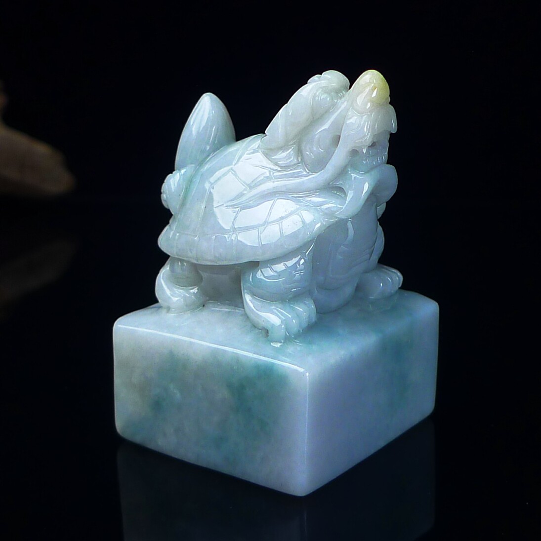 缅甸天然翡翠A货印章玉石镇纸