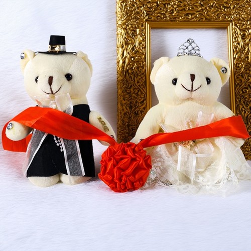 装饰小花球布料红花小摆件物件