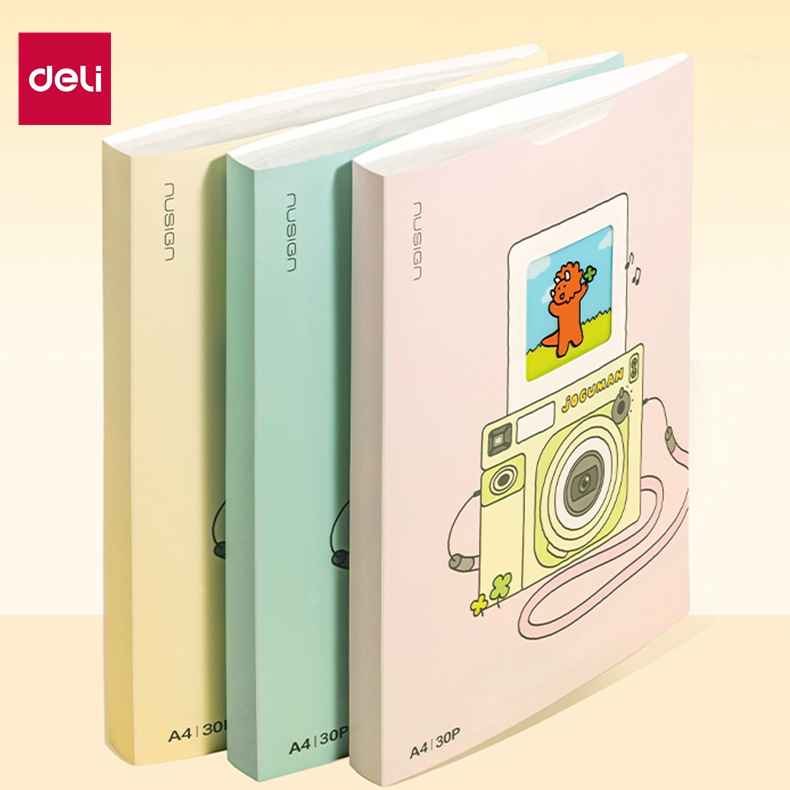 得力纽赛乔古漫A4卡通文件夹