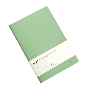 前通front笔记本a5软皮本学生车线笔记本本子办公用品柔软细腻轻簿PU皮质56张软面抄缝线本软抄手账本高颜值