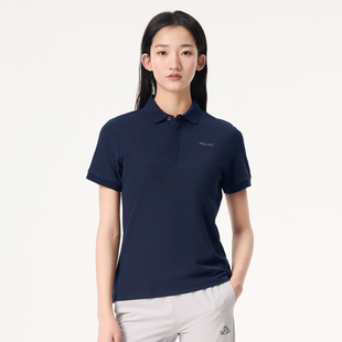 显瘦百搭短袖 运动休闲Polo衫 透气纯棉半袖 伯希和运动T恤女25夏款