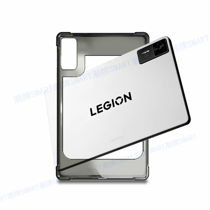 适用联想四代Y700缕空壳防摔 4代Y700气囊壳Lenovo边框式保护套 4代AI拯救者Y700简约适装散热器轻薄透黑色