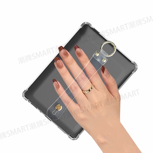 适用大我b6手持软壳TPU防摔 Bigme B6手腕带防摔壳 大我B6.0手持透黑保护壳6.0英寸软套平板手持腕带款