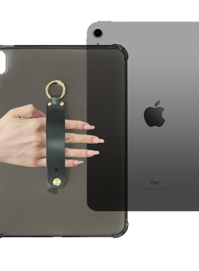 适用iPad第10代平板手持软套 22iPadPro11卡手腕带保护壳 苹果Air5 10.9英寸平板电脑手腕带防摔壳手托透黑色