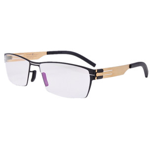 icberlin超轻近视眼镜框无螺丝记忆不锈钢男士大脸显瘦全框眼镜架