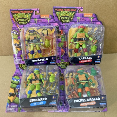 忍者神龟拉斐尔米开朗基罗多纳泰罗尔莱昂纳多电影版公仔玩偶玩具