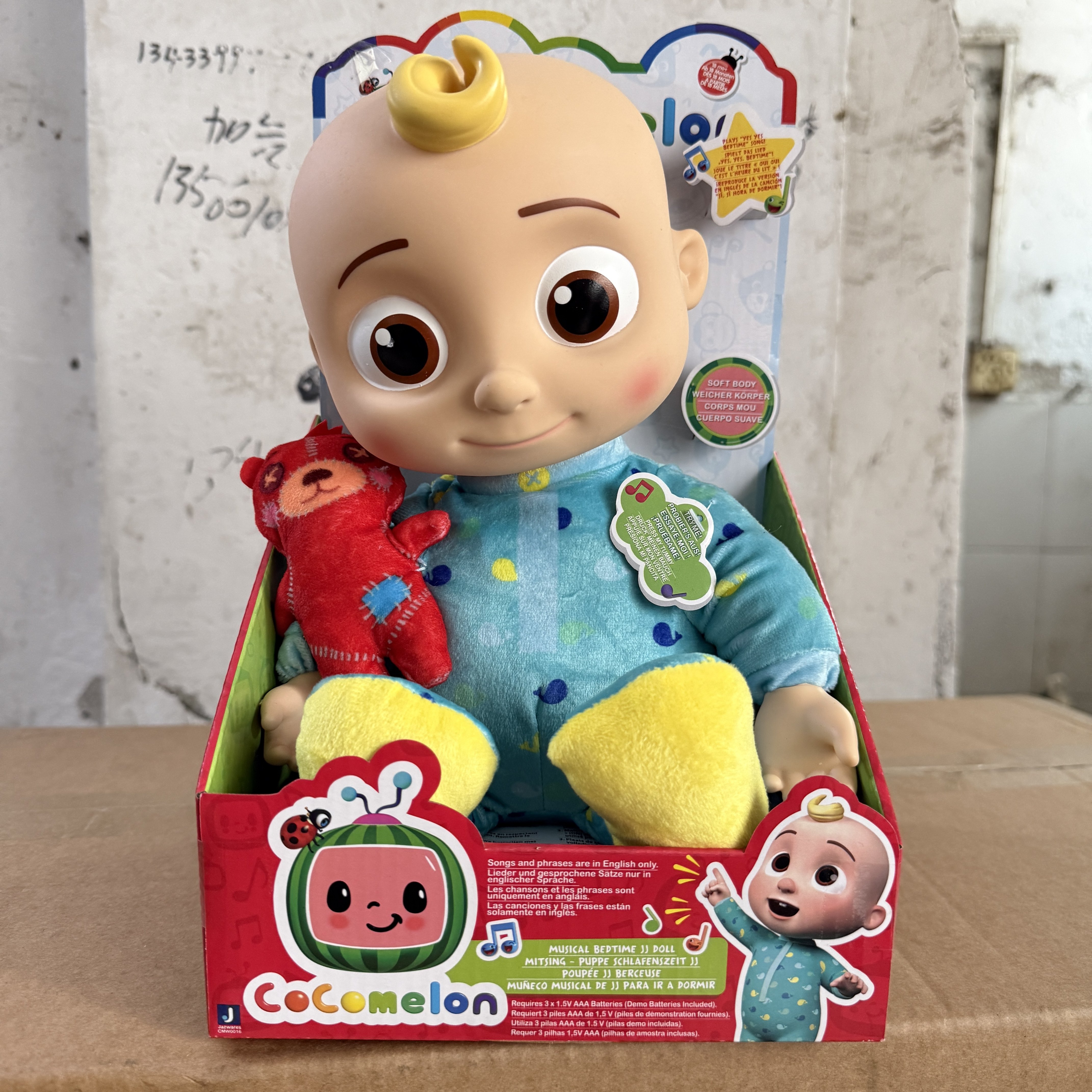 出口国外 JOJO原装光头小宝宝玩具发声安抚陪睡玩偶 内置音乐机芯