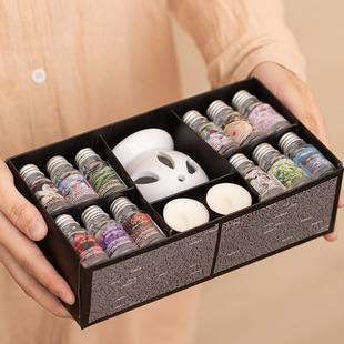 香薰精油简约复古陶瓷香薰灯植物精油蜡烛加热香薰炉持久留香摆件