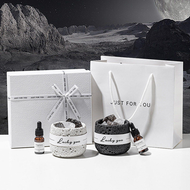 太空系列无火香薰精油扩香石小众感家用持久室内香氛伴手礼盒摆件