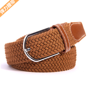 休闲弹力松紧编织皮带男潮帆布腰带女士裤 百搭时尚 带 韩版 2025新款