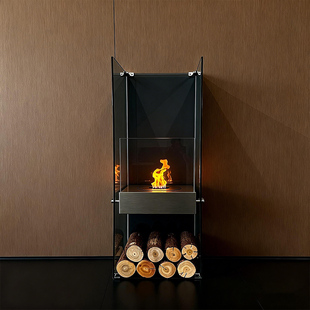 和煦户外北欧小型独立酒精壁炉真火焰壁炉芯家用乙醇火炉取暖器