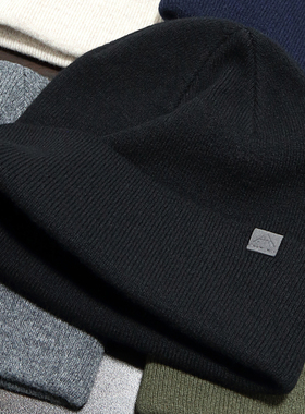 100%纯羊毛针织帽无接缝双层加厚护耳保暖毛线帽子男女包头帽冷帽