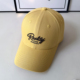 2026早春新款 字母刺绣硬顶弯檐棒球帽男女春夏休闲黄色鸭舌帽显瘦