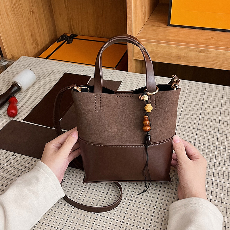 复古水桶包手缝自制diy