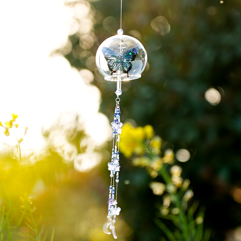 国风手工蝴蝶风铃挂饰