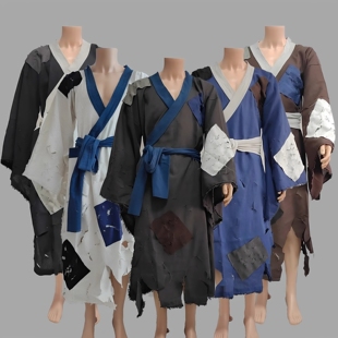 网红搞怪乞丐叫花子服装古代丐帮要饭衣服补丁演出服破烂古装搞笑