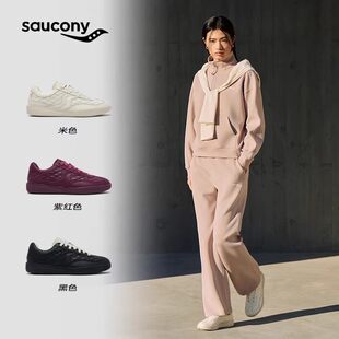Saucony索康尼MS GRIPPER薄底女款德训鞋真皮低帮板鞋复古休闲鞋
