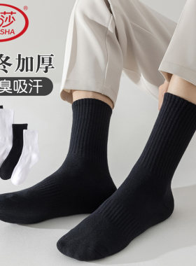 浪莎男士毛圈底加厚防臭长袜