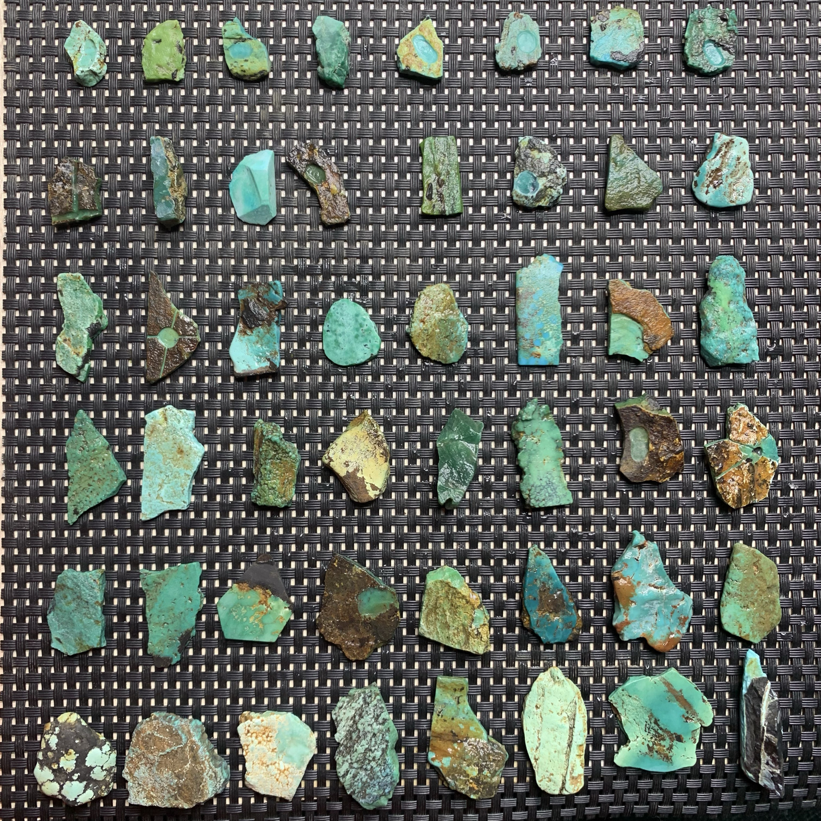 天然原矿高瓷绿松石俏色随型吊坠首饰diy配件挂件手串饰品女侧挂