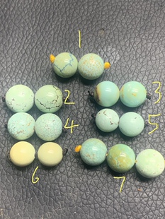 十堰原矿天然绿松石圆珠配对手链配珠网花水草纹手串珠子diy手工