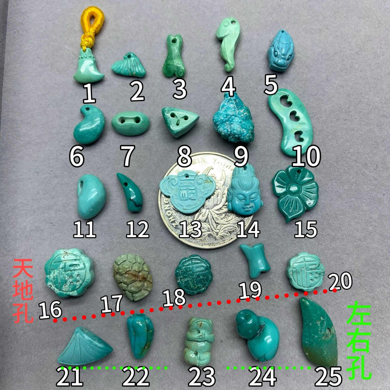 湖北天然绿松石手工雕刻生肖文玩男diy配件小挂坠佛珠手串配饰女