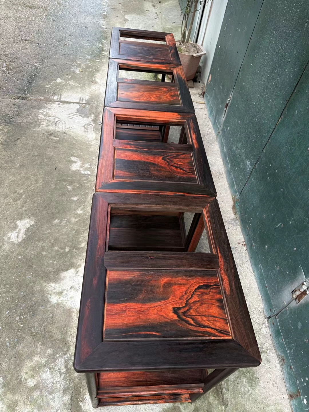 正宗榫卯结构大红酸枝红木茶架子实木茶台茶几交止黄檀木家具