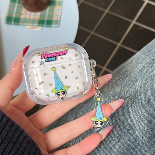 网红卡通星星小女警适用苹果airpods4保护套苹果Pro3无线蓝牙1/2代AirPod3耳机包airpod pro2全包硅胶耳机套