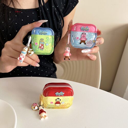 趣味搞怪卡通丑鱼适用airpods pro3蓝牙无线苹果耳机壳1/2代保护套网红airpods pro二代新款airpods4硅胶套