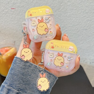 日系卡通角落小伙伴生物适用airpods pro3苹果耳机保护壳airpods5保护套无线蓝牙盒airpod二三代ipod4耳机套