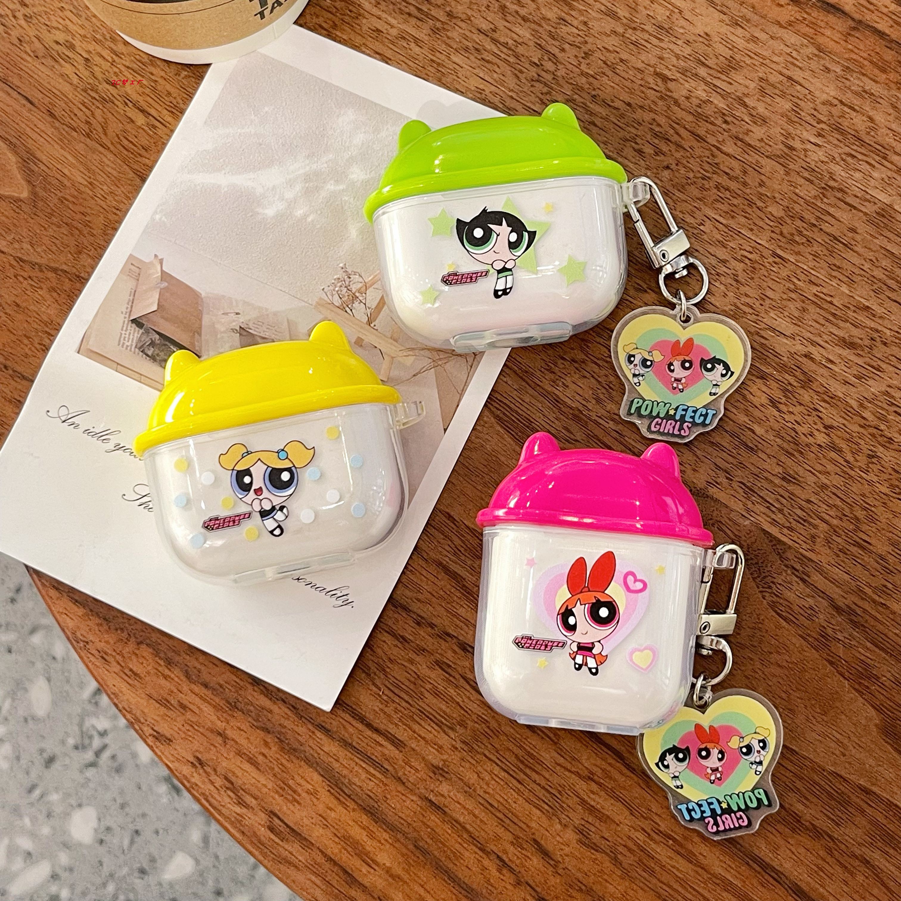 可爱卡通飞天小女警适用苹果耳机保护套airpods3/4代无线蓝牙耳机壳三四代airpod pro2二代ipod耳机盒保护壳