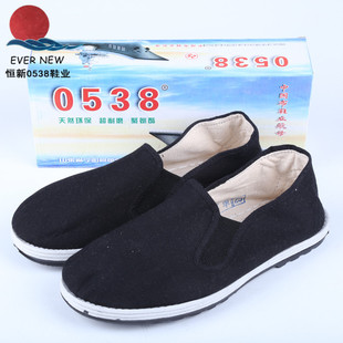 0538松紧口黑色布鞋老北京聚氨脂底布鞋舒适轻便耐磨黑色36-47码