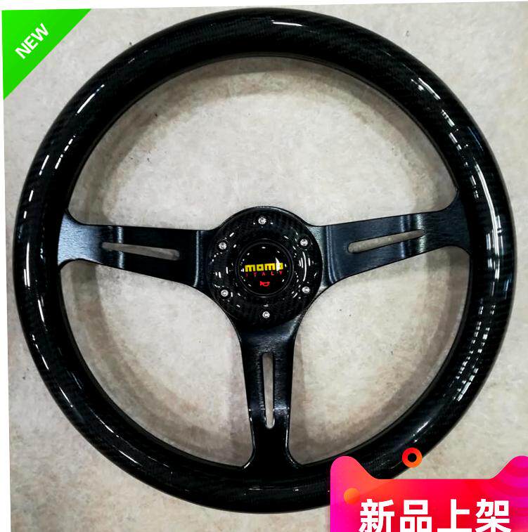 盘红汽车碳纤盘改装新款竞技夹14改装赛车方向边通用碳纤方向网寸