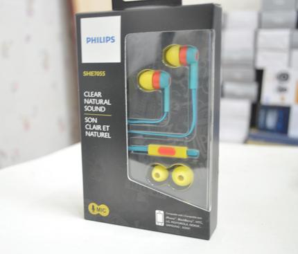 Philips/飞利浦SHE7055手机电脑耳机重低音耳塞麦MP3入耳式立体声