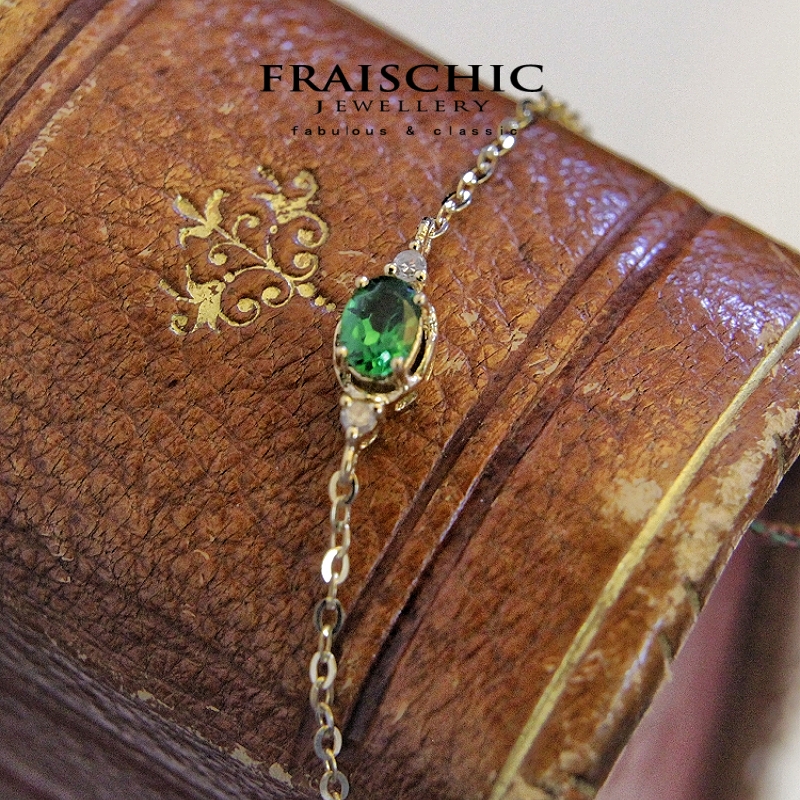 Fraischic「小绿」19年新品17分天然电光沙佛莱绿宝石手链女 18K 珠宝/钻石/翡翠/黄金 手饰 原图主图