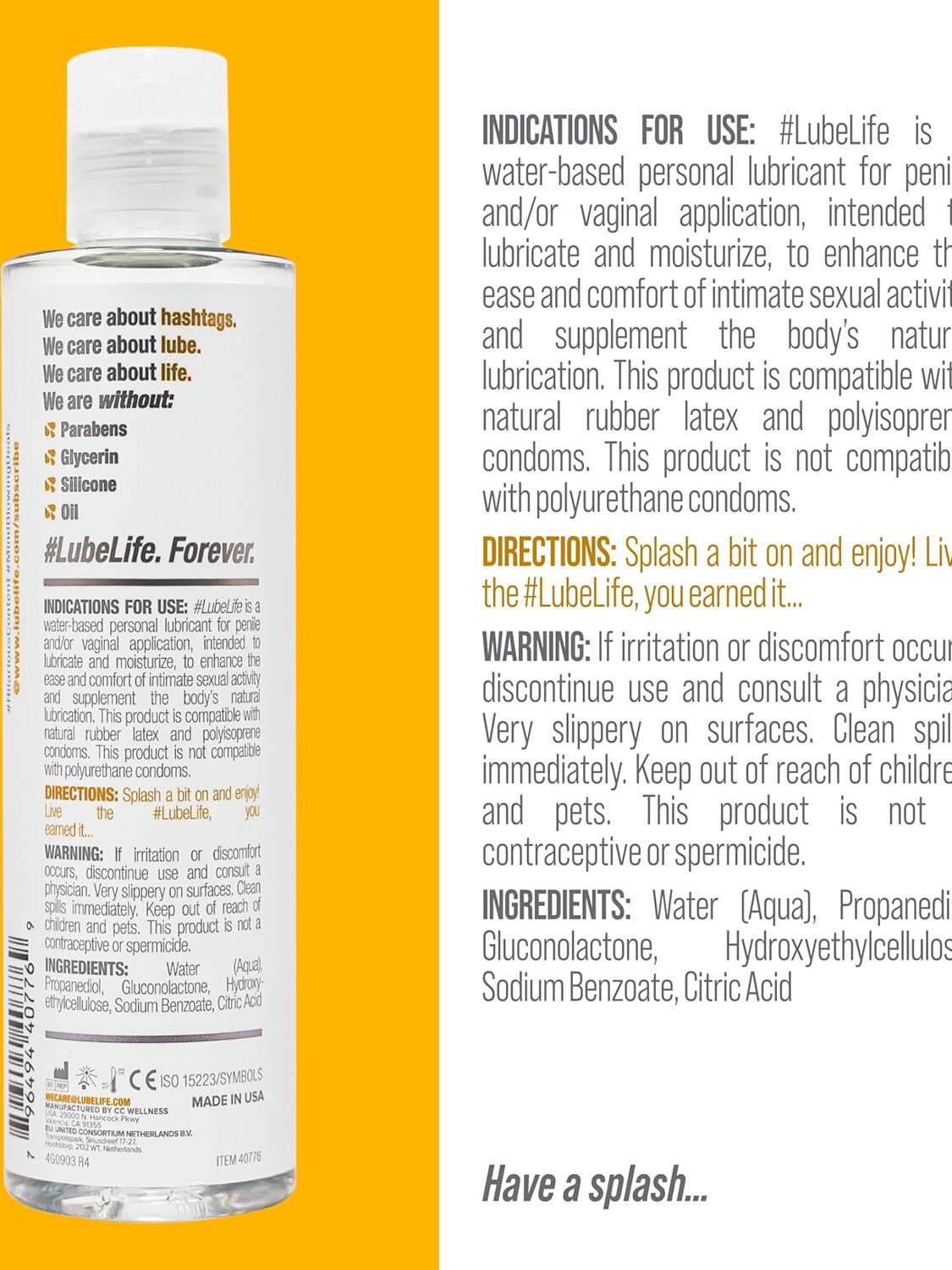 Water Based Personal Lubricant 240ml Genuine Lube Life - Taobao product photo 3