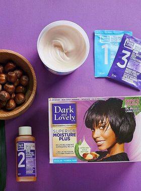 Dark & Lovely Moisture Plus No-Lye Hair Relaxer Kit, Normal