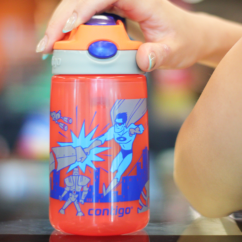 防漏防摔可爱便携~美国contigo康迪克吸管杯宝宝喝水杯子儿童成人