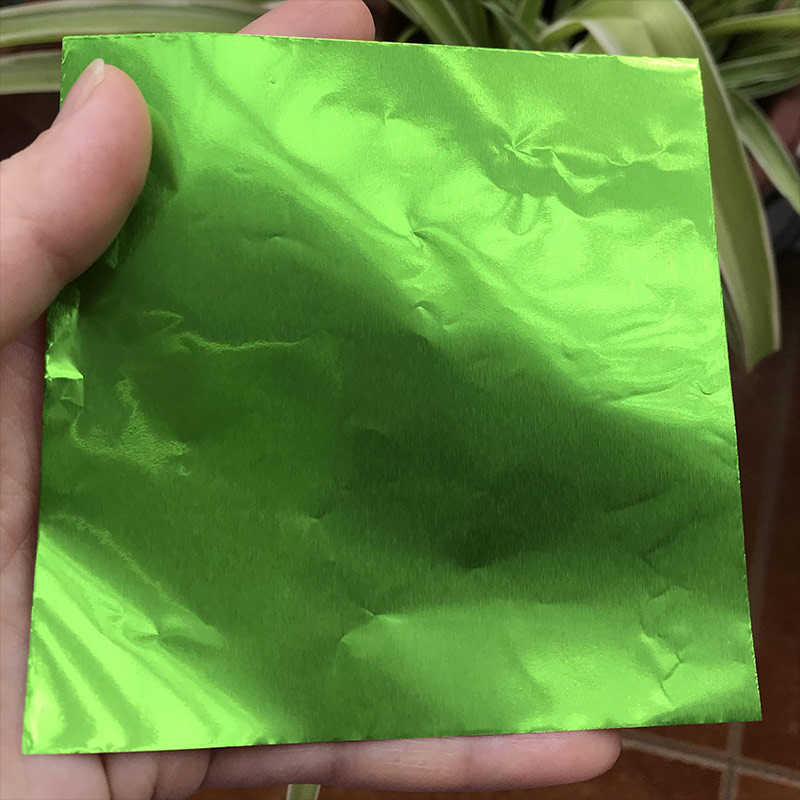 绿色锡纸光面巧克力龙珠普洱沱茶叶砖糯米蛋糖果礼品艾条包装铝箔