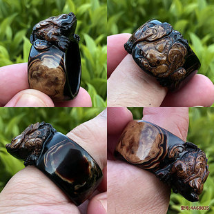 海柳戒指扳指血柳配件男女情侣指环血柳大拇指把玩蟾蜍招财包邮