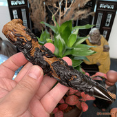 天然正品 海柳烟嘴大中细烟血柳双重循环拉杆过滤精雕无相佛五龙