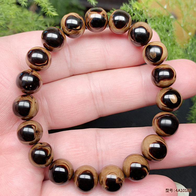 保真天然海柳手串文玩男女情侣手珠手链佛珠圆珠双天眼纹10mm包邮