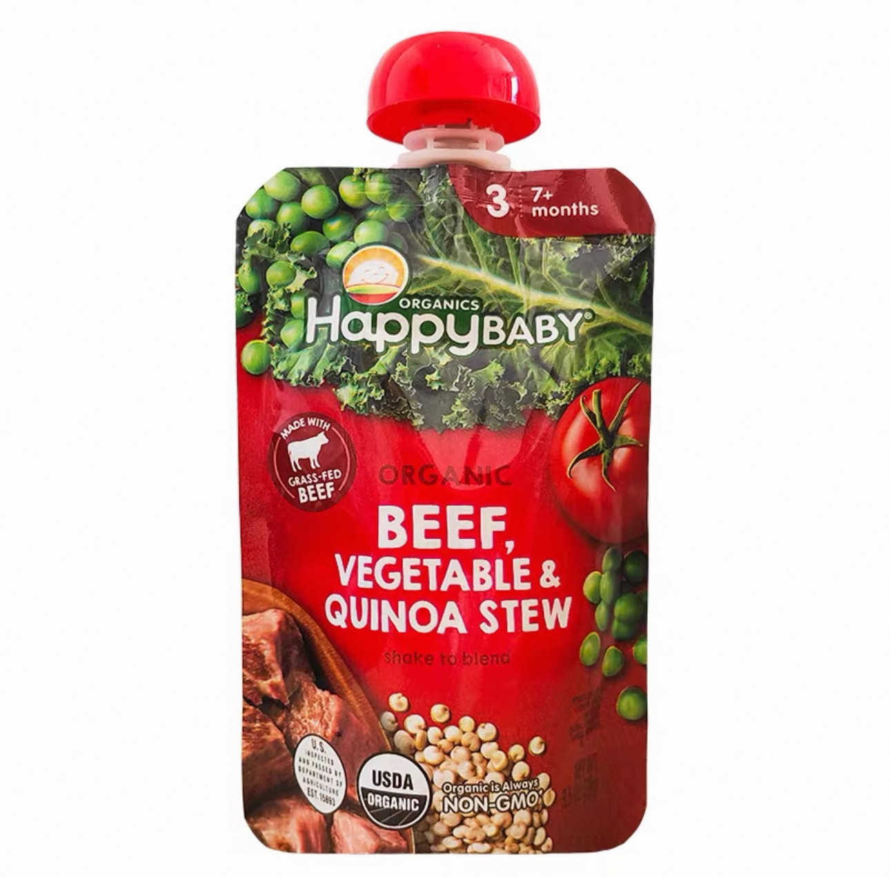 美国进口HAPPYBAY牛肉鸡肉火鸡菠菜蔬菜肉泥宝宝婴儿童辅食泥99g