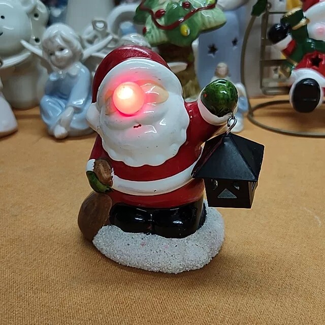 新品陶瓷红鼻子圣诞老人夜灯摆件高10/非偏满23包邮部分瑕
